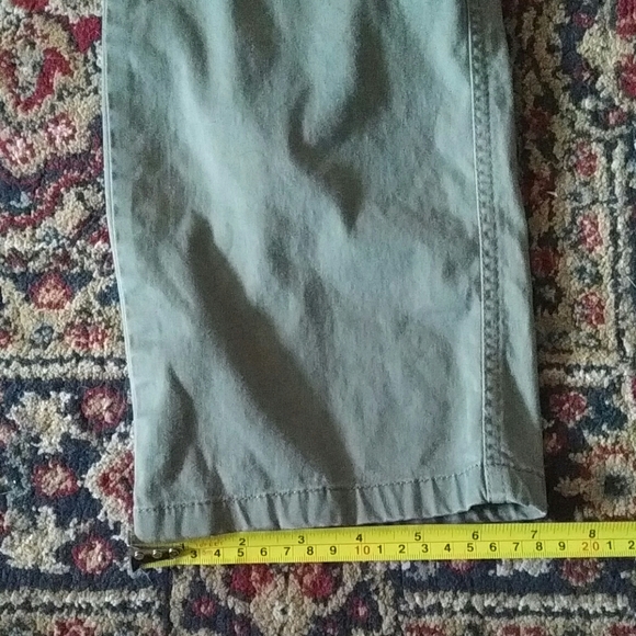 J Jill Cotton Cargo Pant Green - Picture 6 of 7